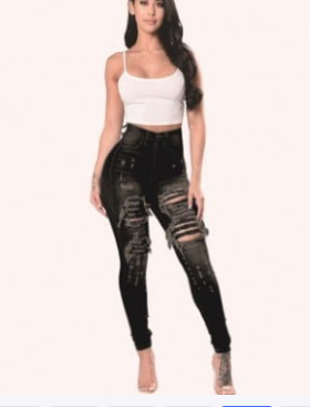 Skinny Ripped Jeans for Women