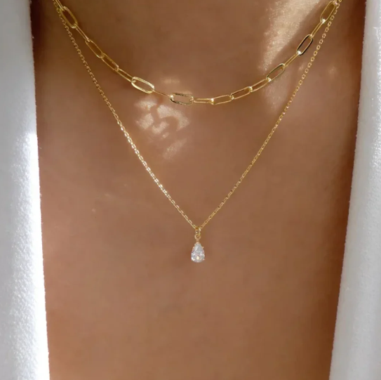 Colar em Camadas Banhado a Ouro 18K