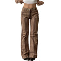 Retro Gradient Washed Jeans for Women