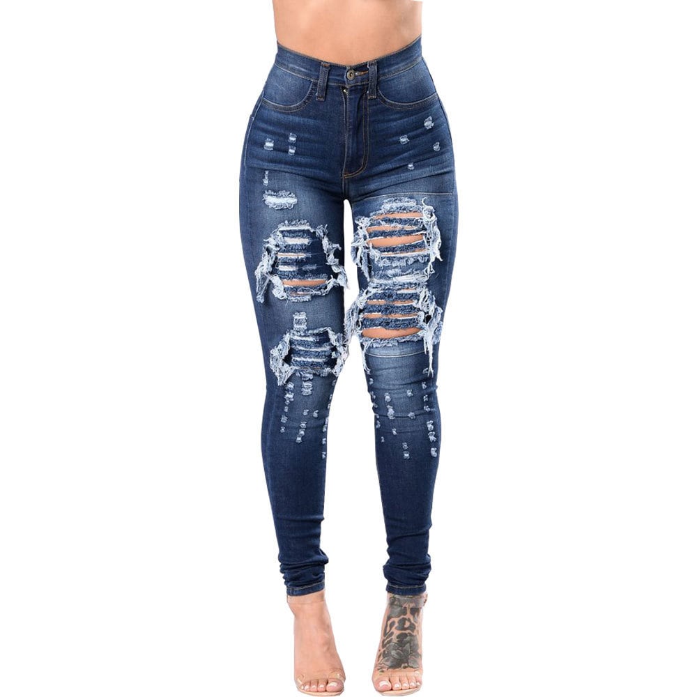Skinny Ripped Jeans for Women