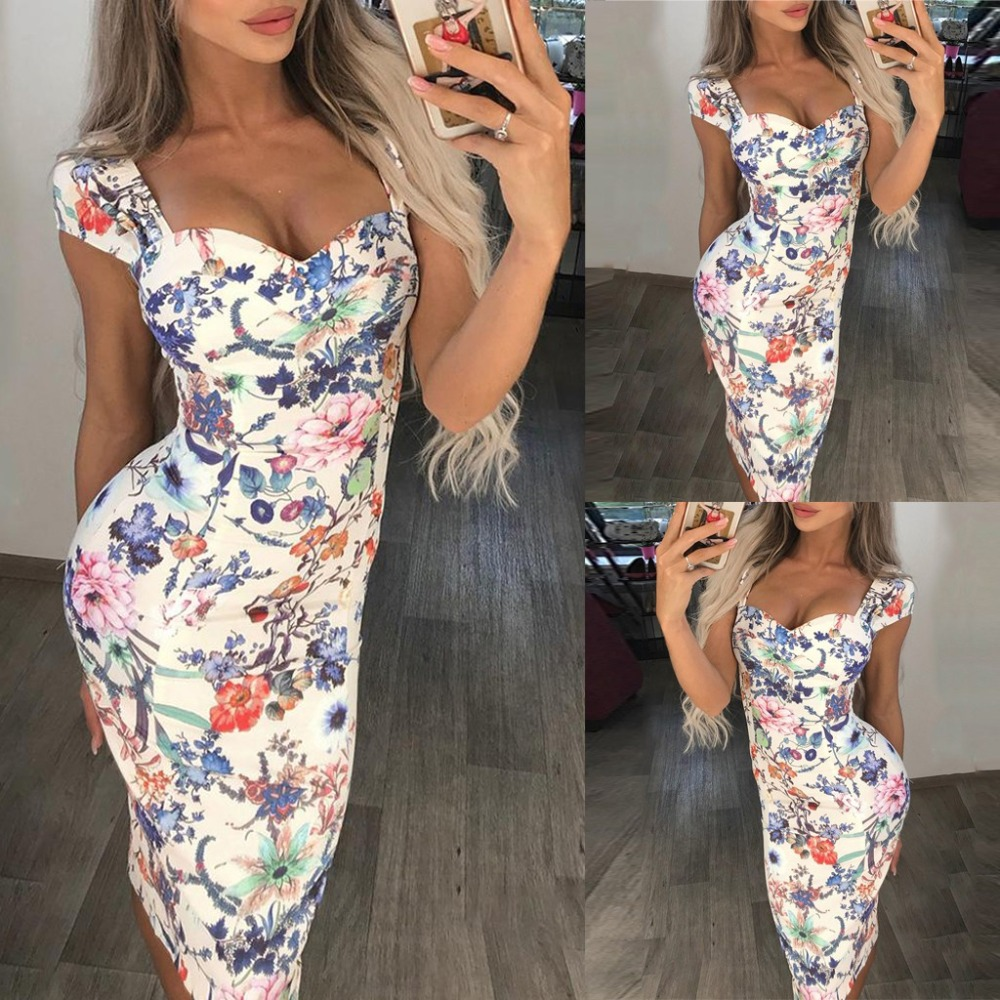 Vestido Estampado Sexy, Vestido Elegante